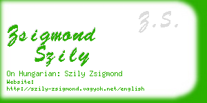 zsigmond szily business card